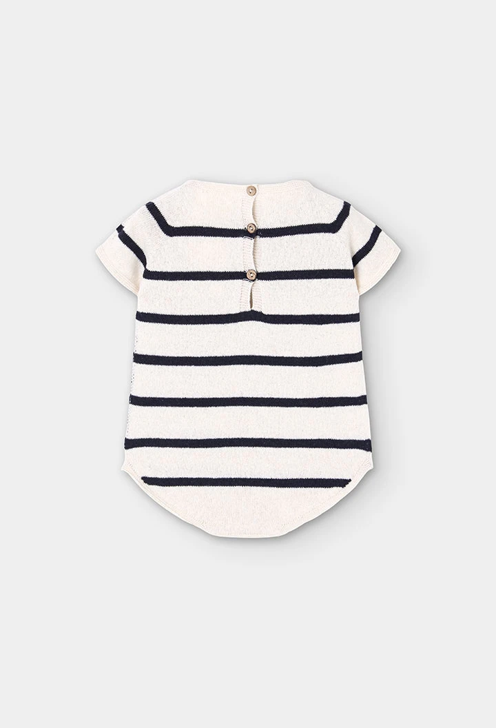 Baby Striped Knit Romper 100% Recycled Yarn | Limited Edition