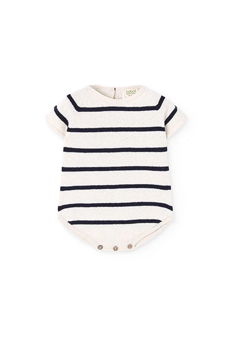 Striped baby romper