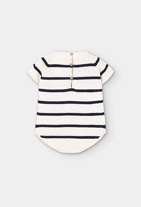 Baby Striped Knit Romper 100% Recycled Yarn | Limited Edition