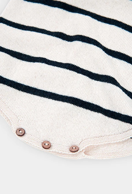 Baby Striped Knit Romper 100% Recycled Yarn | Limited Edition