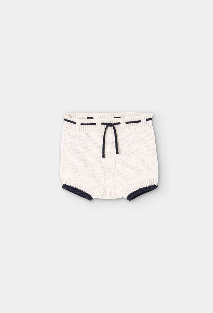 Pantalón corto bebé blanco hilo 100% reciclado | Limited Edition