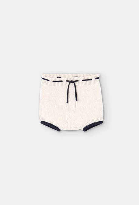 Pantalón corto bebé blanco hilo 100% reciclado | Limited Edition