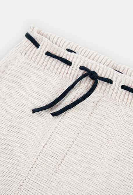 Pantalón corto bebé blanco hilo 100% reciclado | Limited Edition