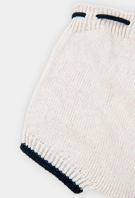 Pantalón corto bebé blanco hilo 100% reciclado | Limited Edition