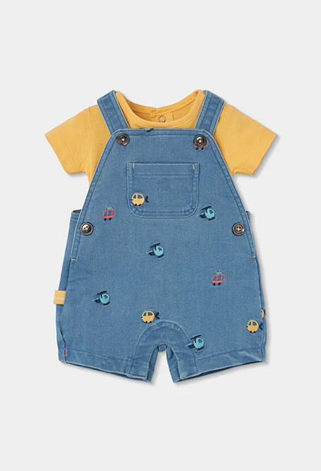 Conjunto para bebé body y peto