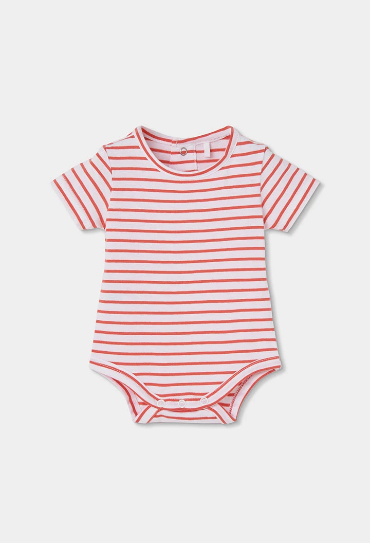 Conjunto mánga corta bebé rayas