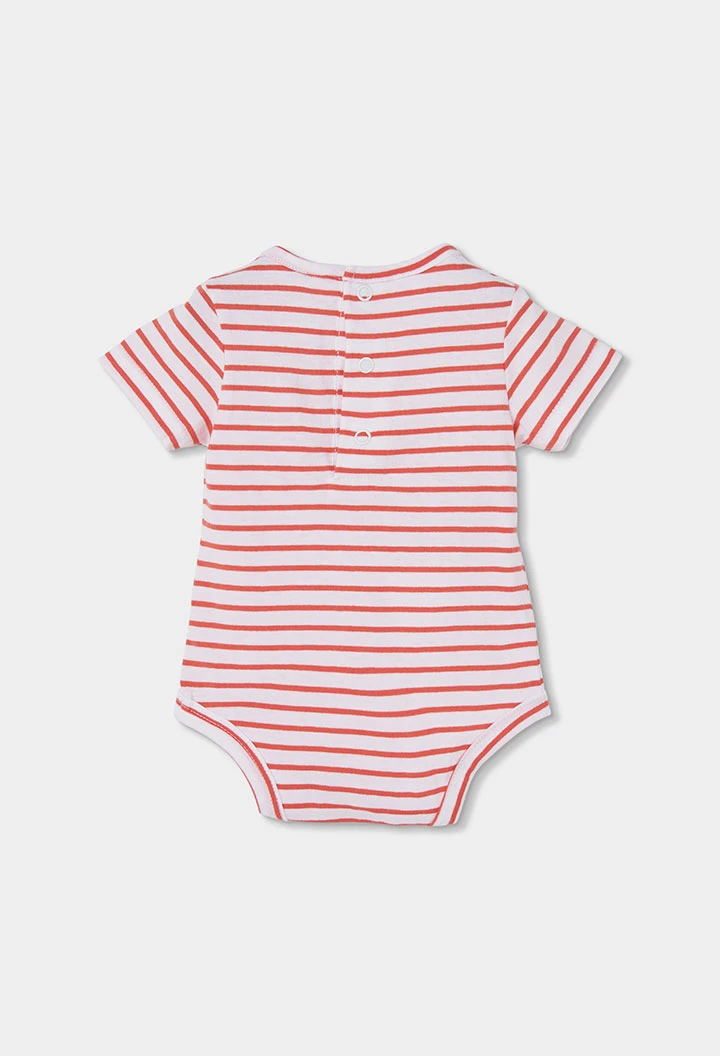 Short-sleeved striped baby set