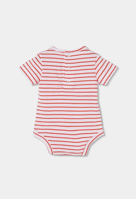 Ensemble bébé à manches courtes à rayures