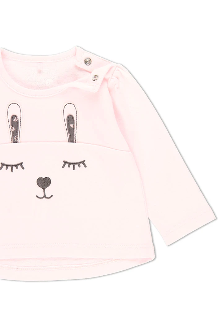 Pack en tricot bi matiere pour bébé fille
