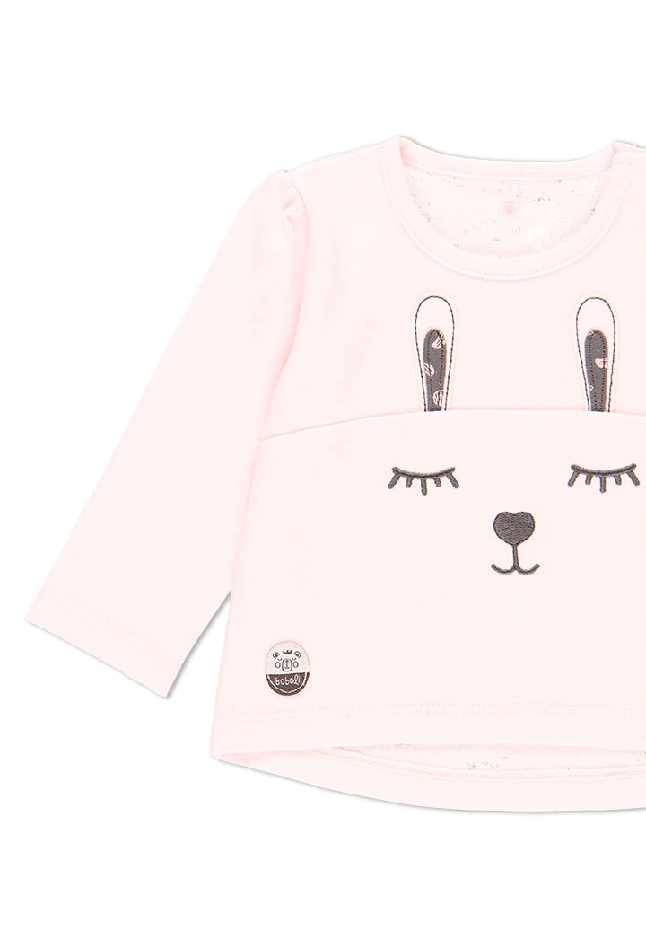 Pack en tricot bi matiere pour bébé fille