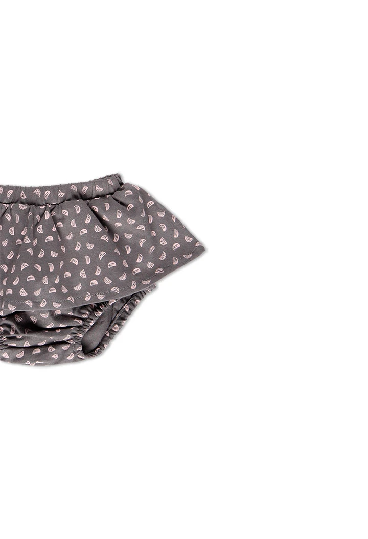 Pack en tricot bi matiere pour bébé fille