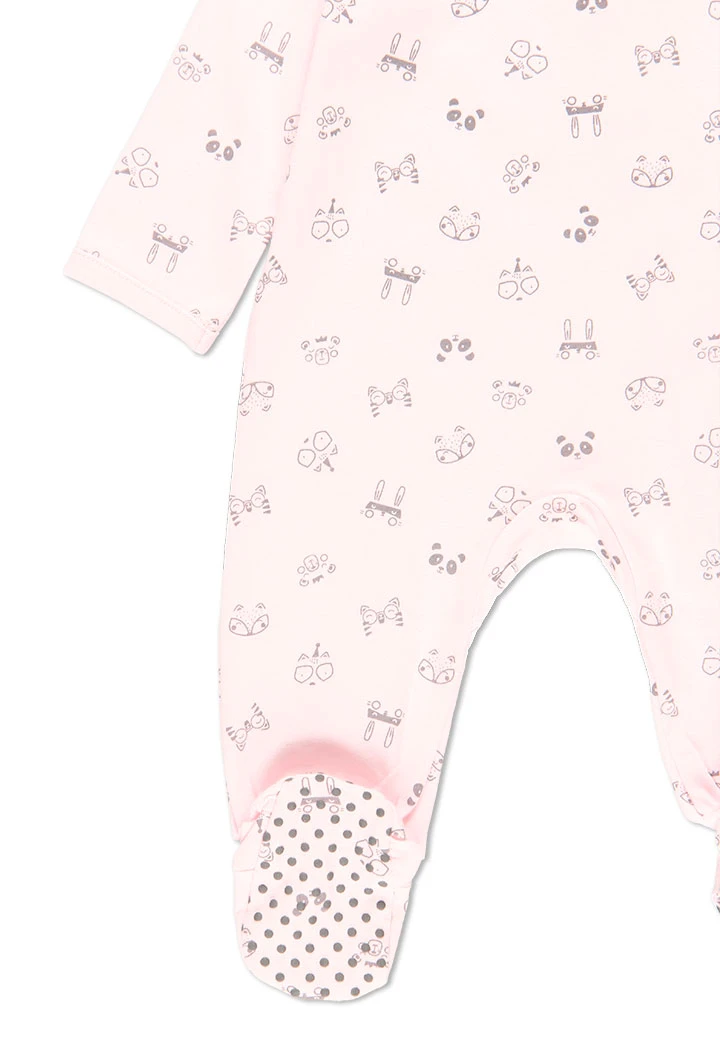 Grenouillère en tricot imprimé pour bébé