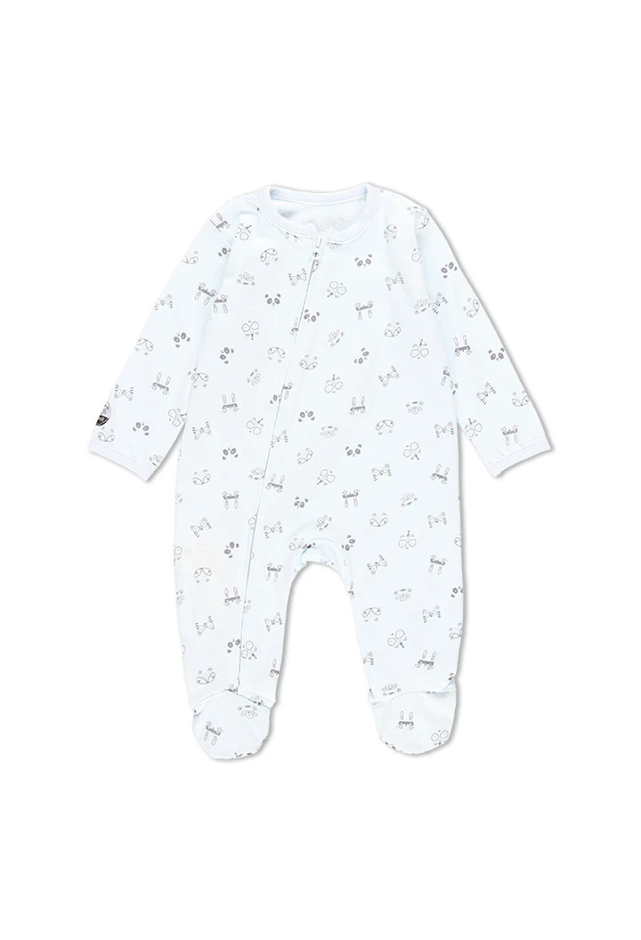 Grenouillère en tricot imprimé pour bébé