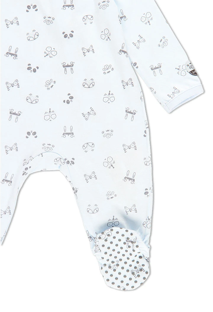 Grenouillère en tricot imprimé pour bébé