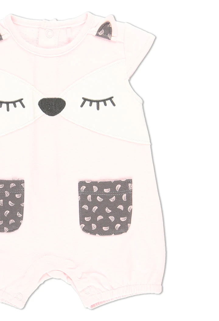 Grenouillère en tricot pour bébé fille