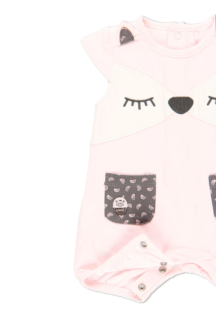 Grenouillère en tricot pour bébé fille