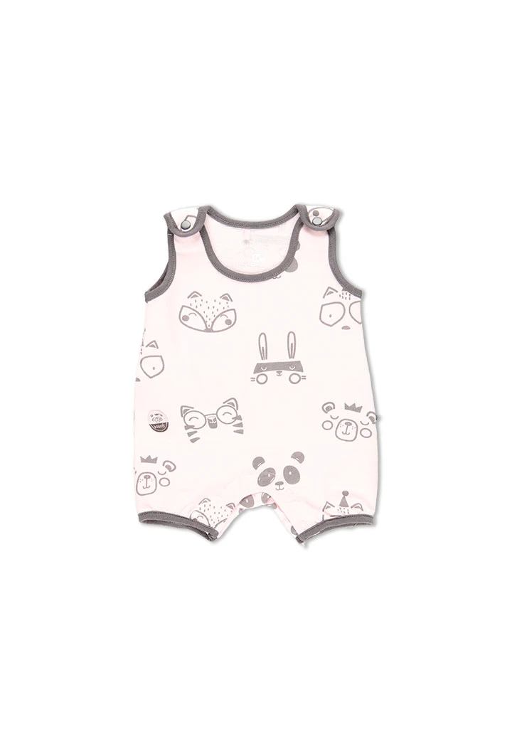 Grenouillère en tricot pour bébé fille