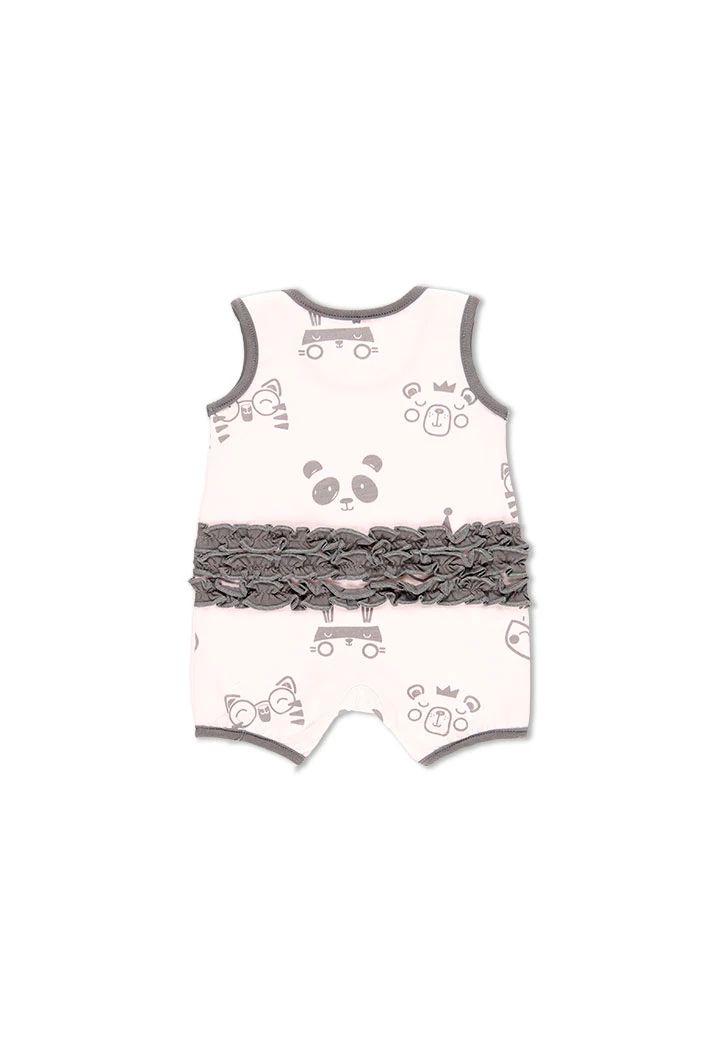 Grenouillère en tricot pour bébé fille
