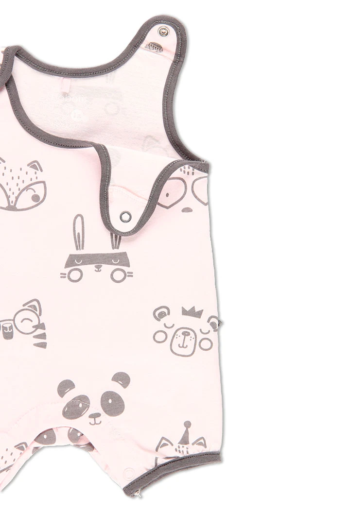 Grenouillère en tricot pour bébé fille