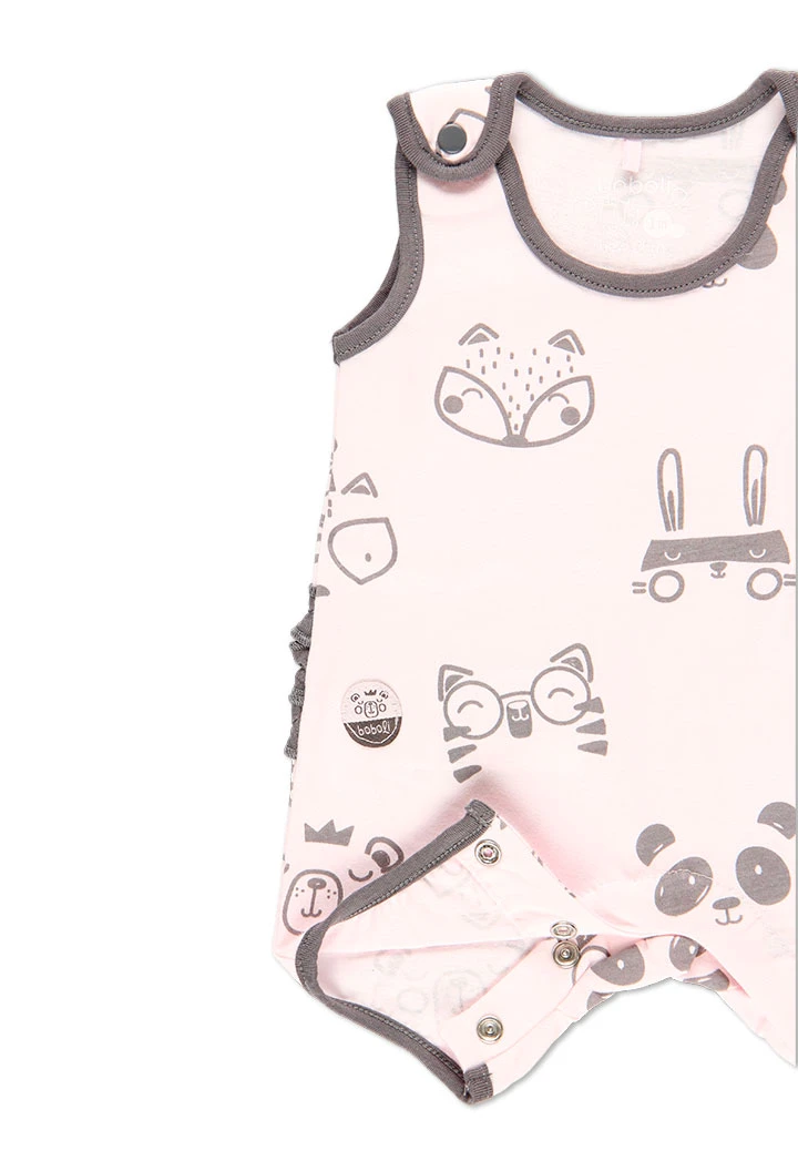 Grenouillère en tricot pour bébé fille