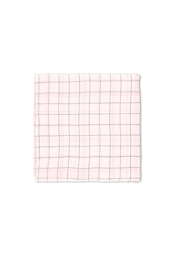 Couverture fantasie a carreaux pour bébé
