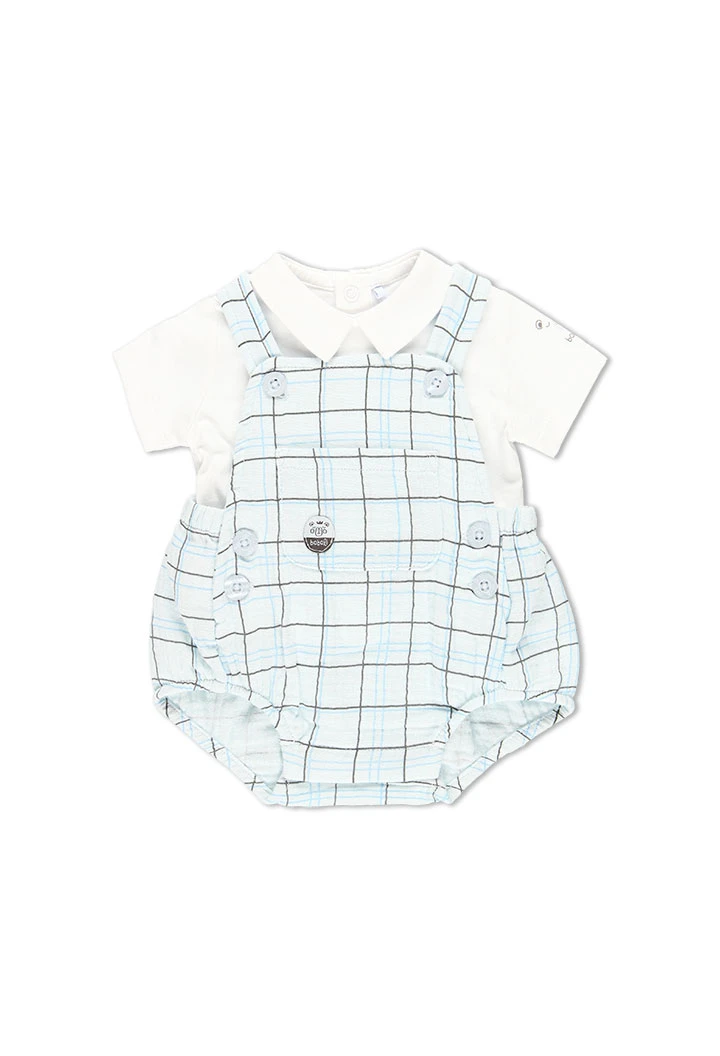 Pack en tricot bi matiere pour bébé garçon