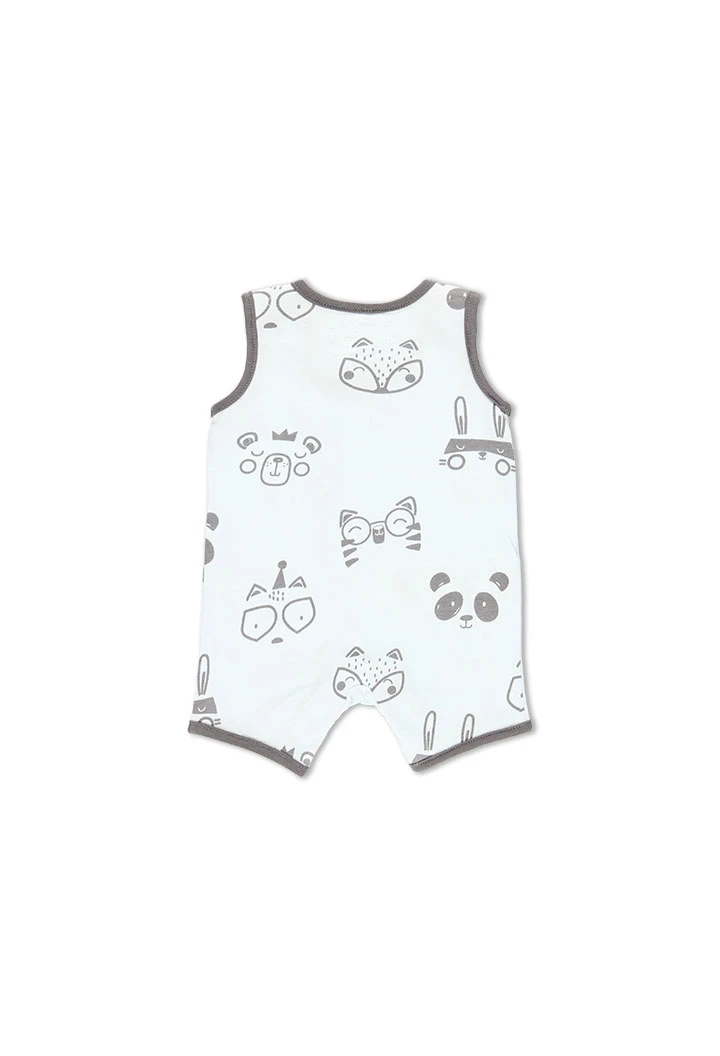 Grenouillère en tricot à bretelles pour bébé garçon