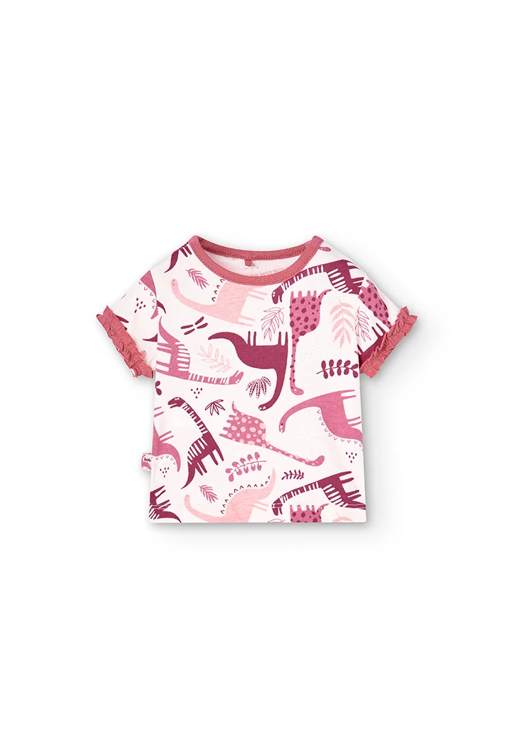 Pack en tricot bi matiere pour bébé fille