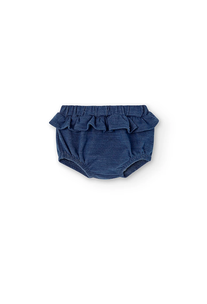 Pack en tricot bi matiere pour bébé fille