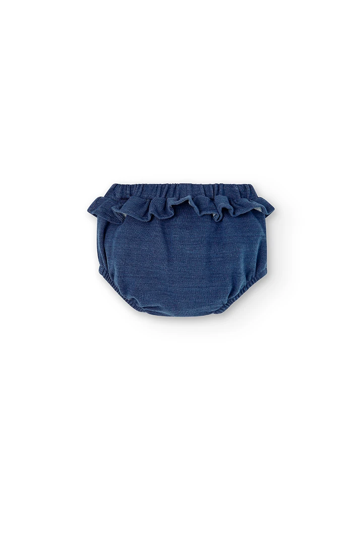 Pack en tricot bi matiere pour bébé fille