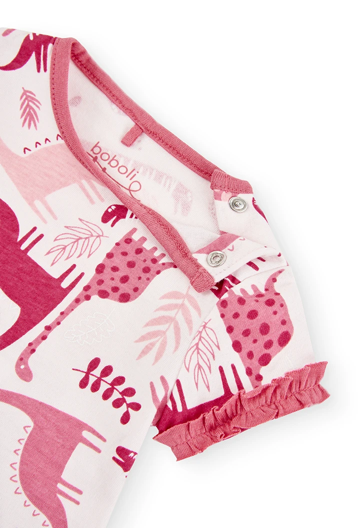 Pack en tricot bi matiere pour bébé fille