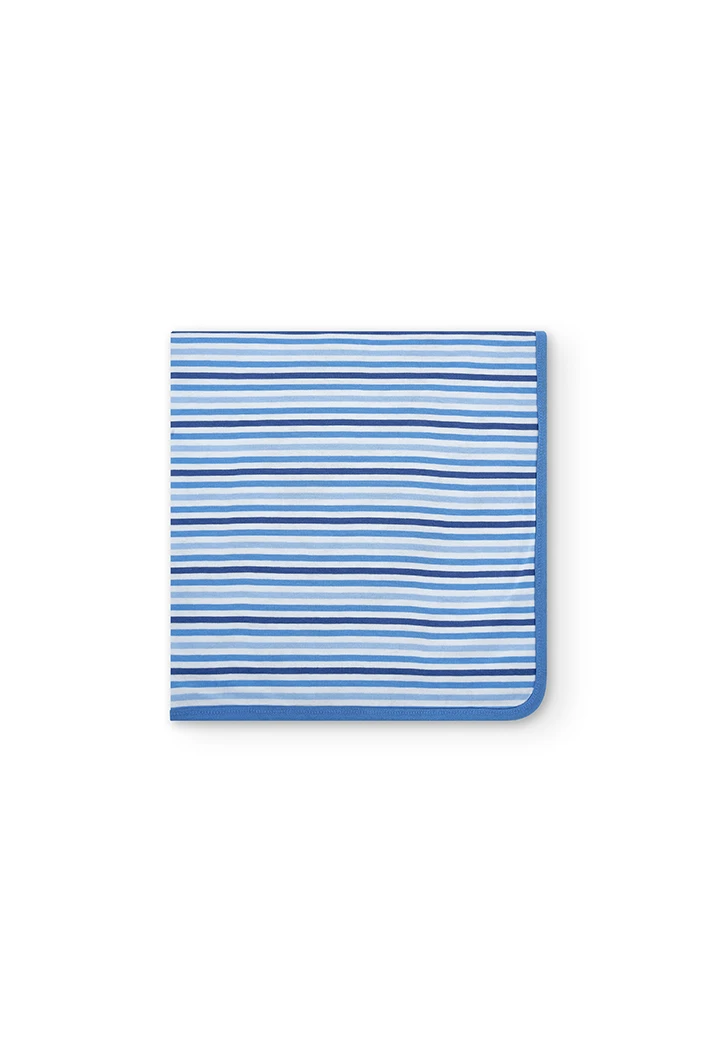 Couverture maille bi matiere pour bébé