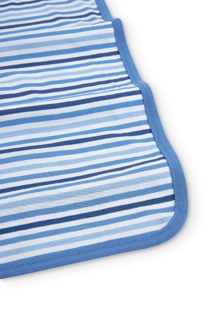 Couverture maille bi matiere pour bébé