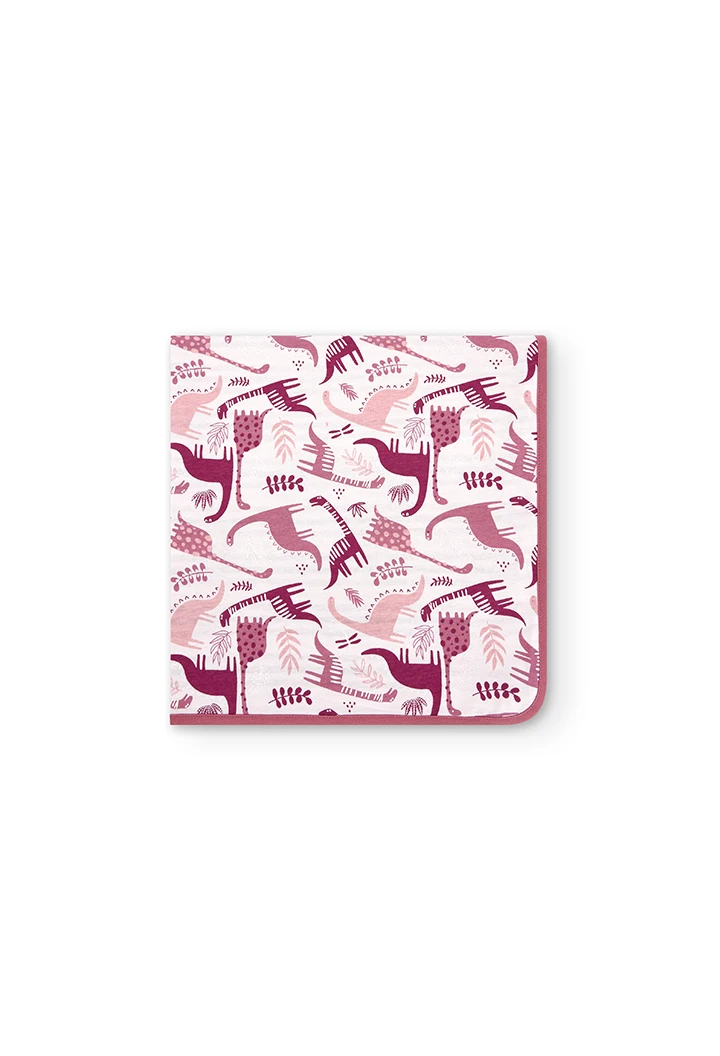 Couverture maille bi matiere pour bébé