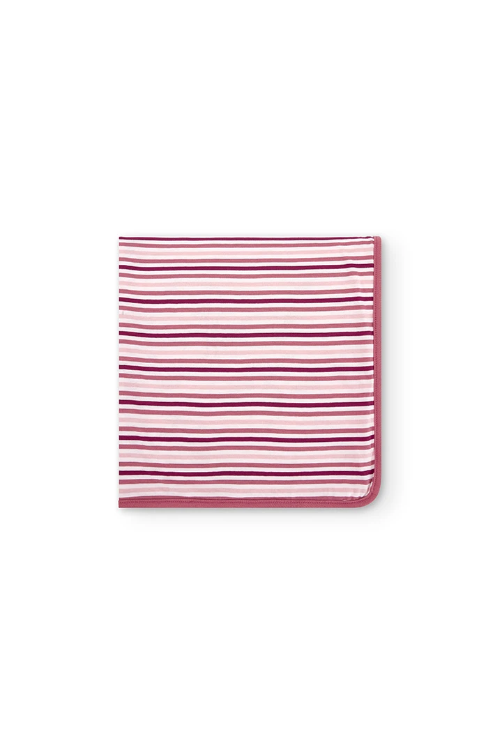 Couverture maille bi matiere pour bébé