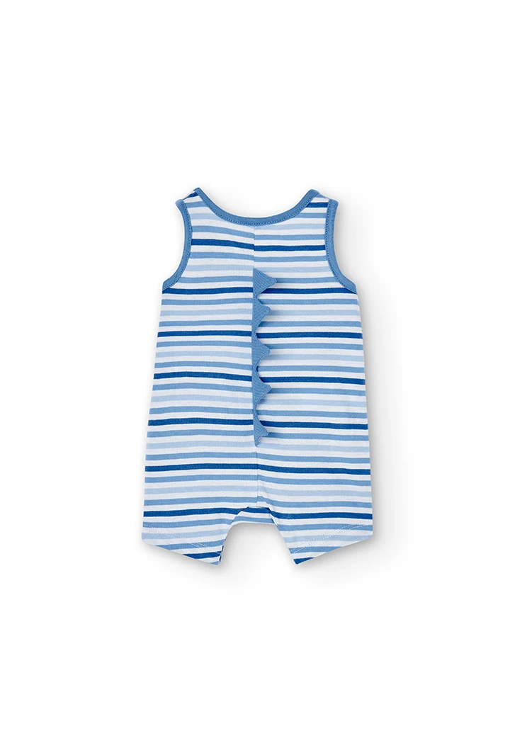 Grenouillère en tricot à rayures pour bébé