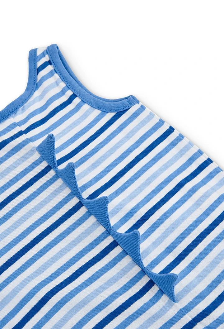 Grenouillère en tricot à rayures pour bébé