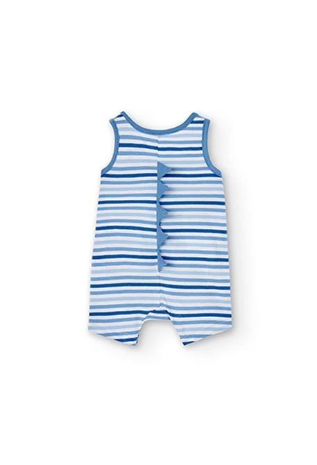 Grenouillère en tricot à rayures pour bébé