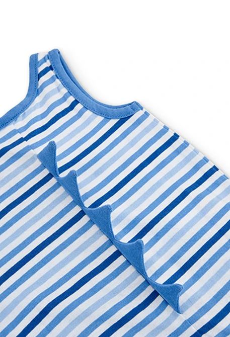 Grenouillère en tricot à rayures pour bébé