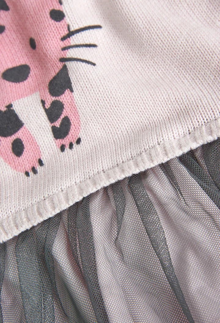 Knitwear dress for baby girl -BCI