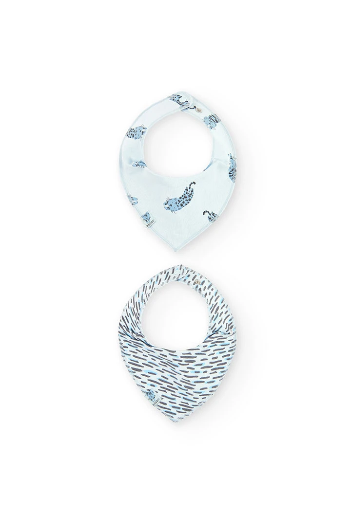 Pack 2 ribbed foulards for baby -BCI