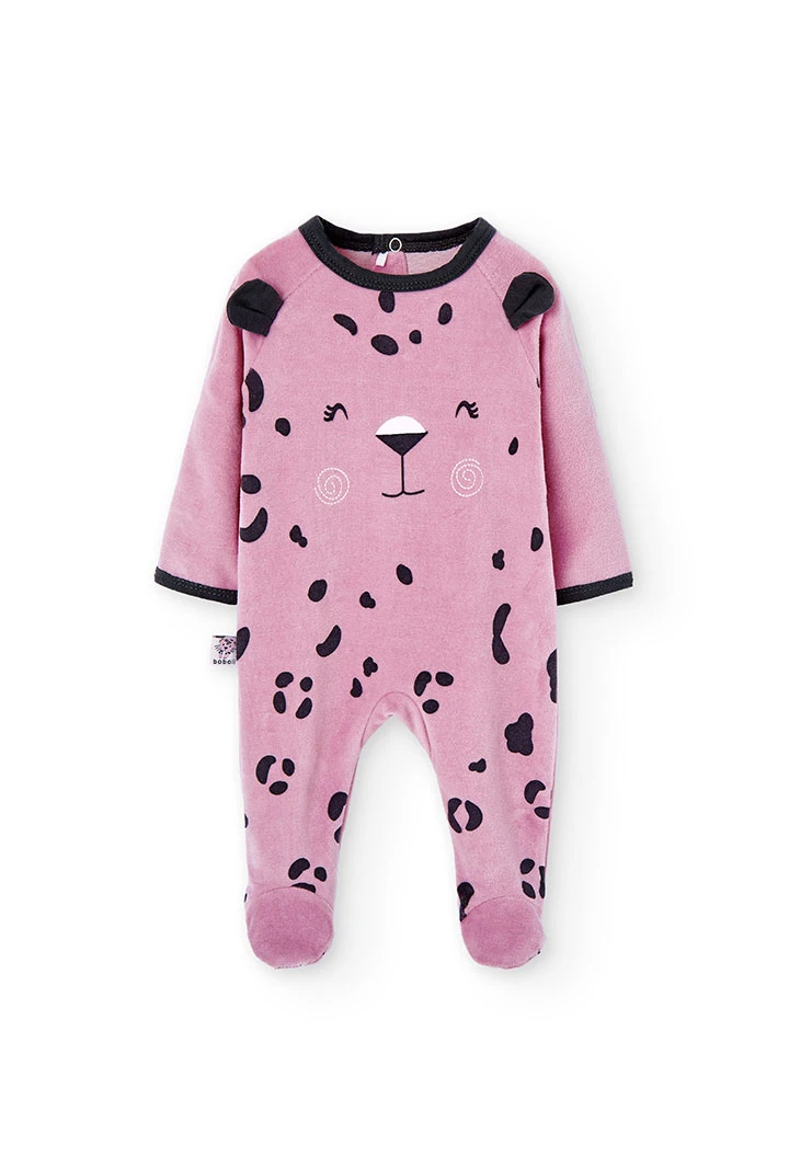 Velour play suit for baby -BCI
