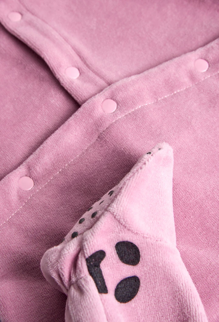 Velour play suit for baby -BCI
