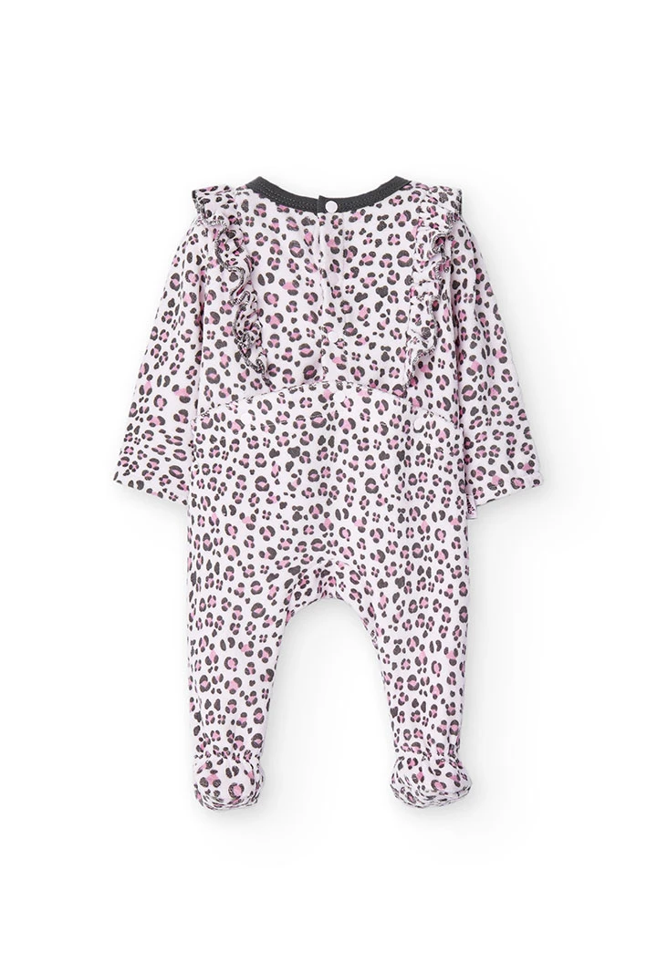 Velour play suit for baby girl -BCI