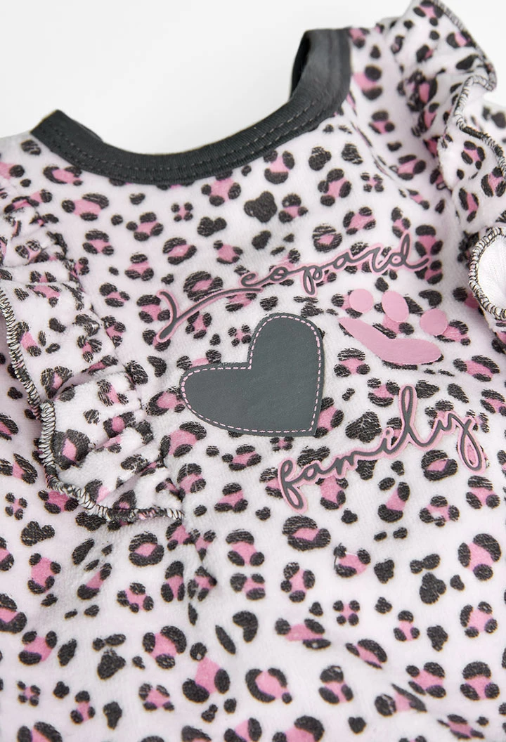 Velour play suit for baby girl -BCI