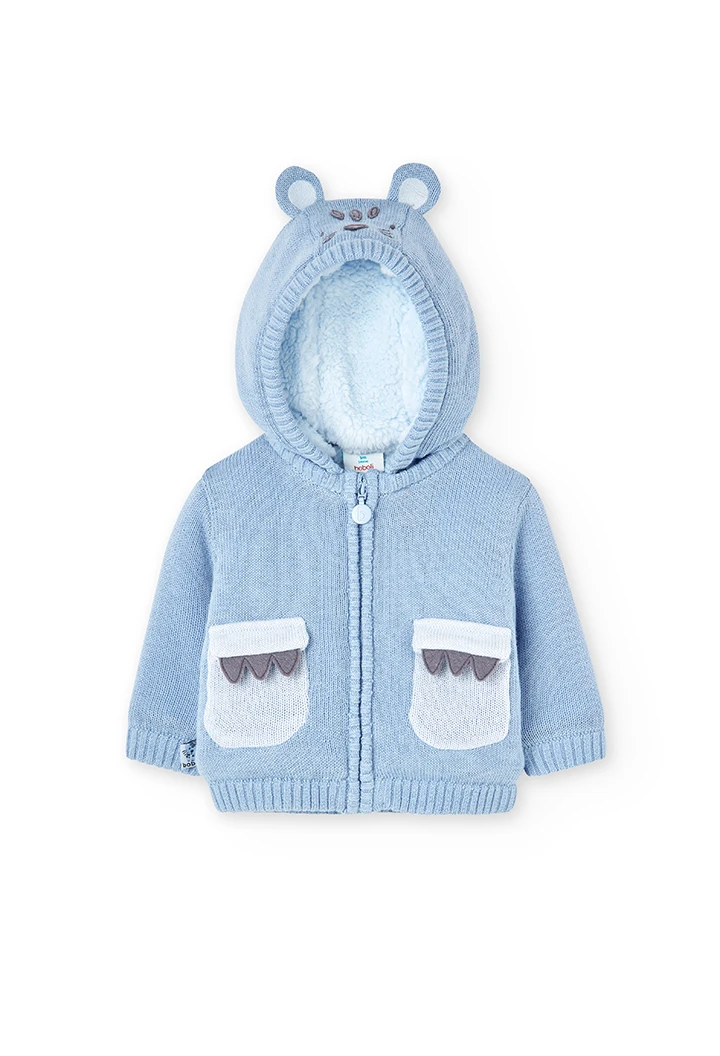 Knitwear jacket for baby -BCI