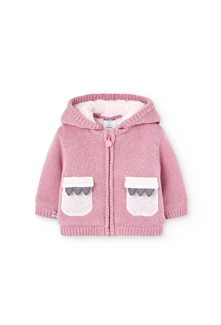 Knitwear jacket for baby -BCI
