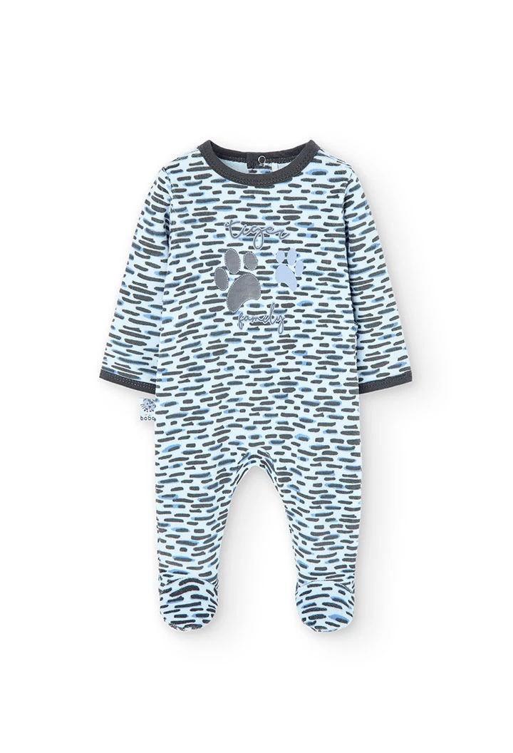 Velour play suit for baby boy -BCI