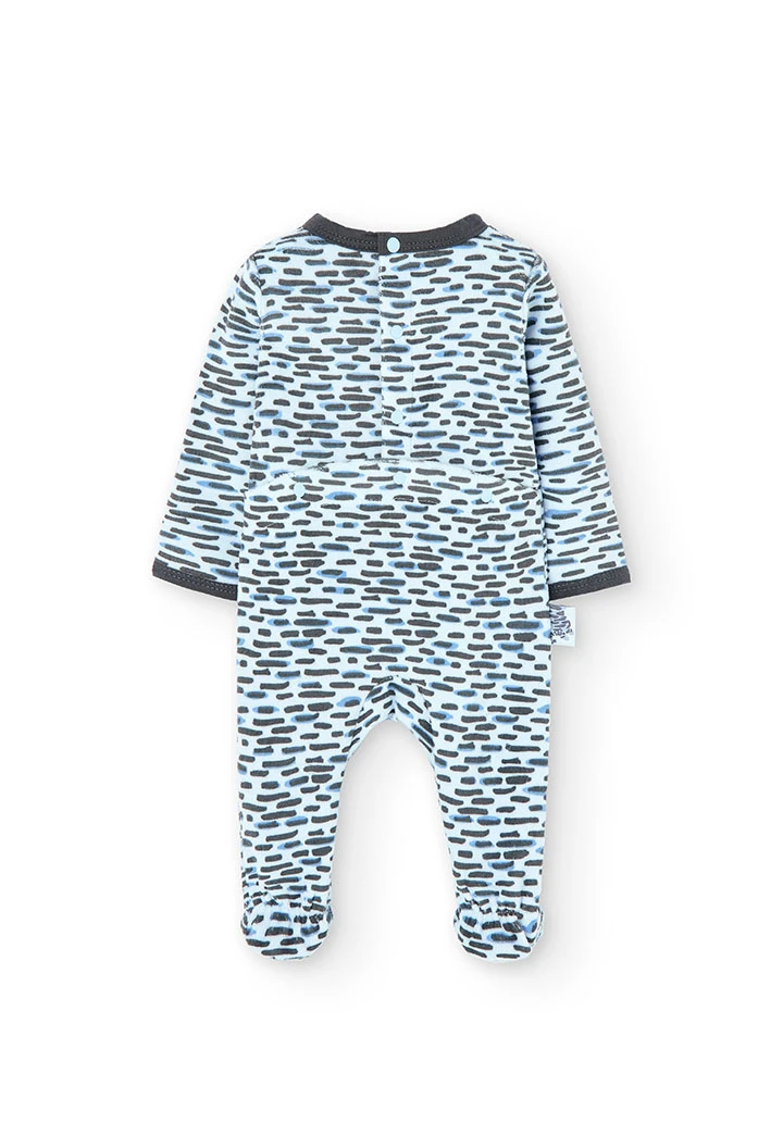 Velour play suit for baby boy -BCI