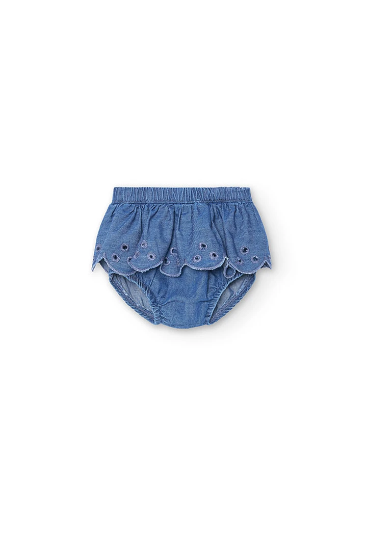 Pack tricoté bleu bébé garçon maille combinée